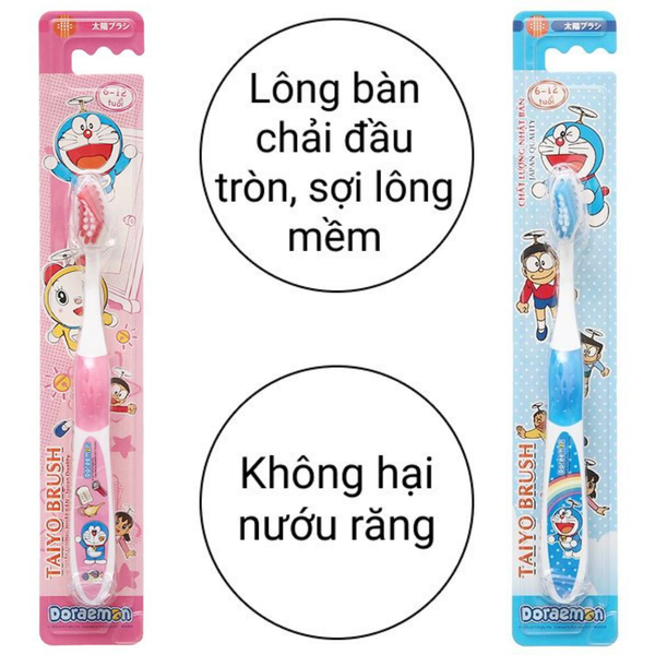 Bàn chải cho bé Taiyo Doraemon lông mềm (6 - 12 tuổi) 