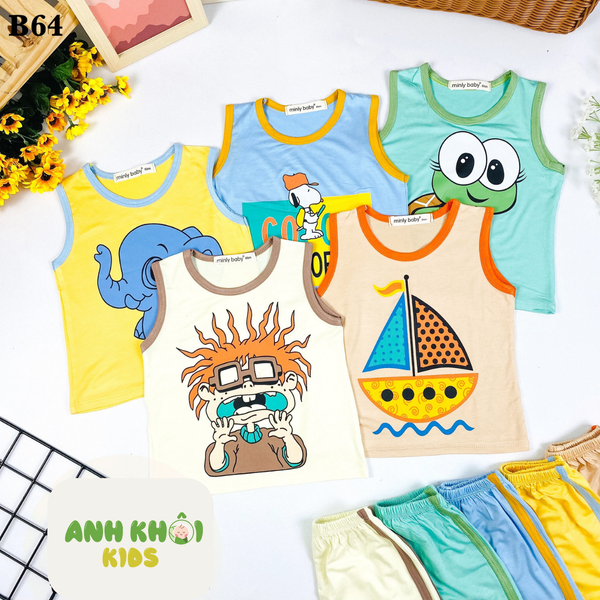  Set 5 bộ ba lỗ AKFBL01 5 màu Size 80 