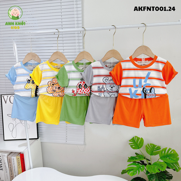  Set 5 bộ ngắn tay AKFNT001.24 5 màu Size 80 