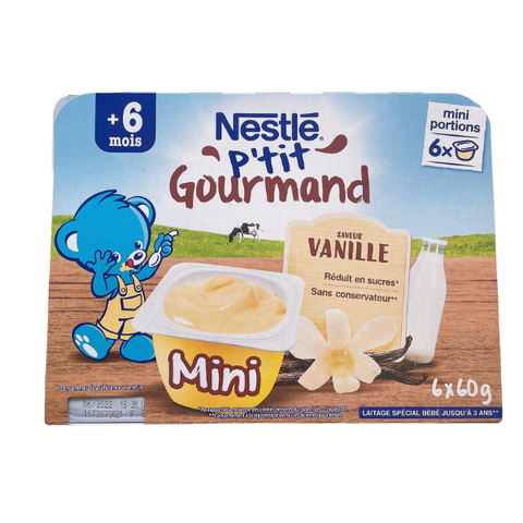  Váng sữa Nestle Pháp vị vani – 60g x 6 hộp (6m+) 