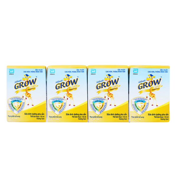  Sữa nước Abbott Grow Gold hương vani 110ml (2-6 tuổi) 