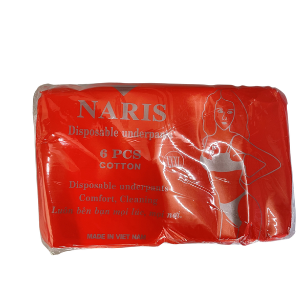  Quần lót cotton mặc 1 lần Naris  (Bịch 6 cái) size XXXL 