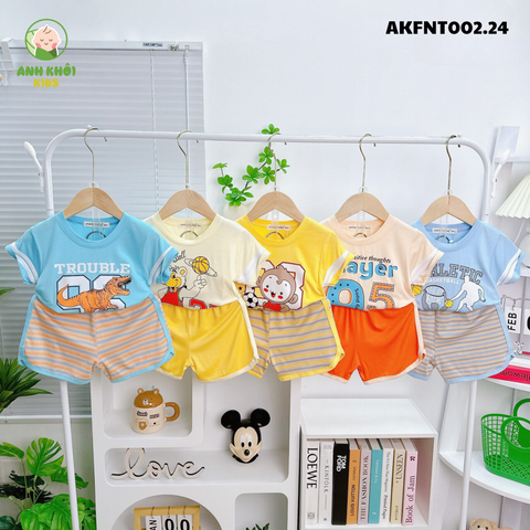  Set 5 bộ ngắn tay AKFNT002.24 5 màu Size 90 
