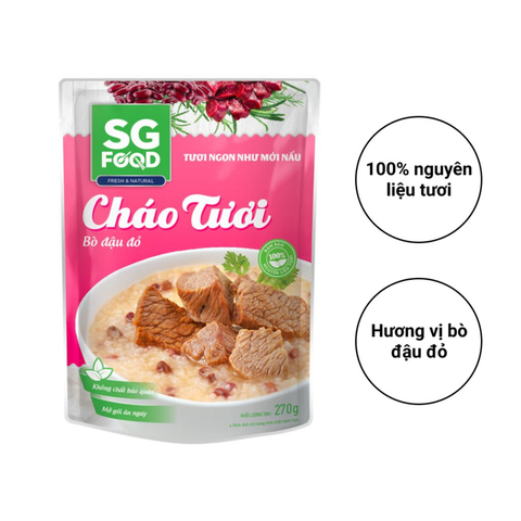  Cháo tươi SGFOOD Bò Đậu Đỏ 270g 