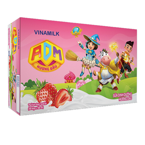  Sữa dinh dưỡng hương dâu Vinamilk ADM 180ml 