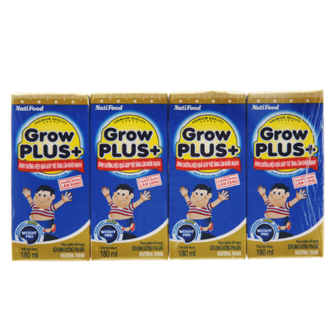  Sữa pha sẵn Nutifood GrowPLUS+ xanh 180ml (từ 1 tuổi) 