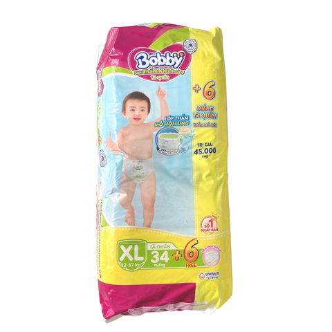  Tã quần Bobby XL34 (12 - 17Kg) 