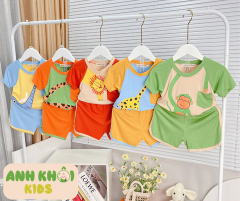  Set 5 bộ ngắn tay AKFNT02 5 màu Size 90 