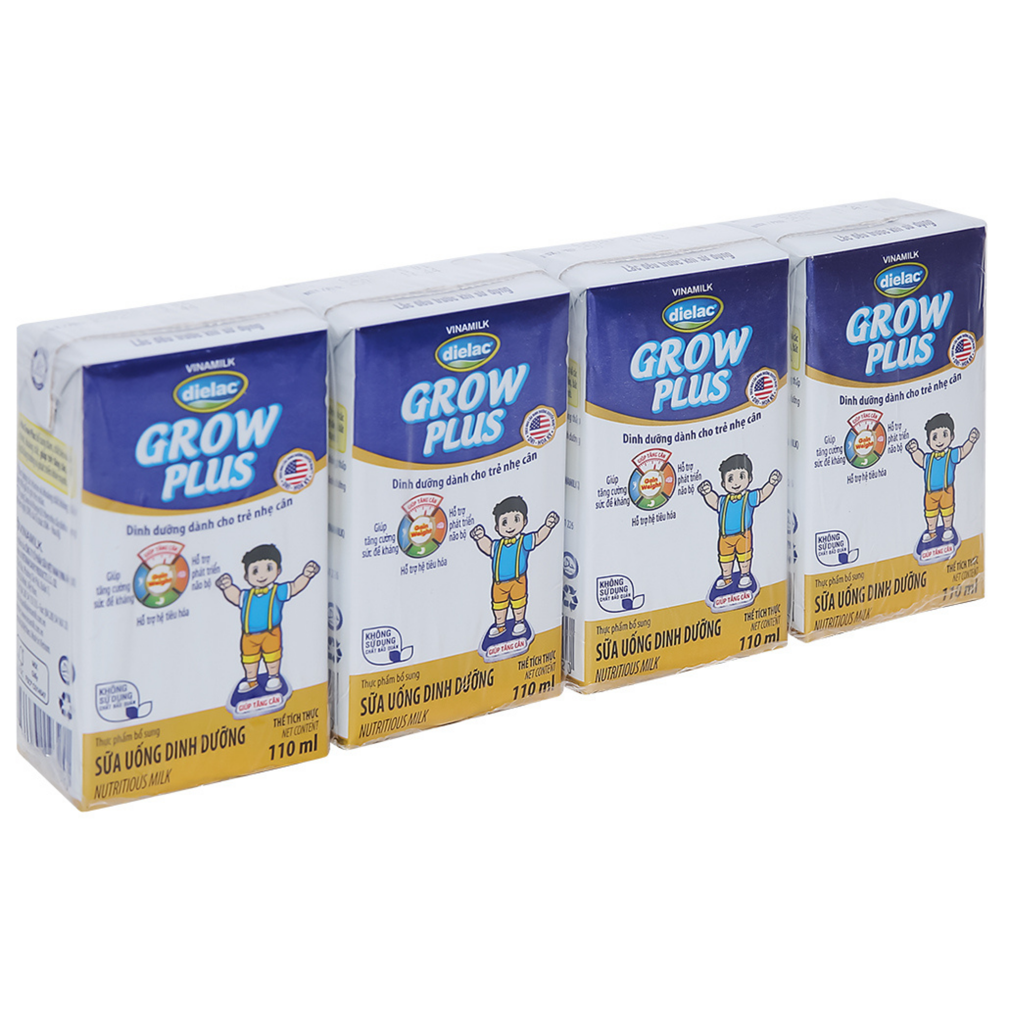  Sữa uống dinh dưỡng Dielac Grow Plus hộp 110ml (cho trẻ nhẹ cân) 
