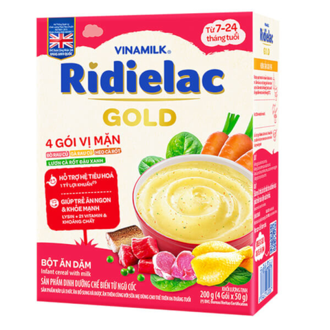  Bột ăn dặm Redielac Gold 4 vị mặn HG 200g 