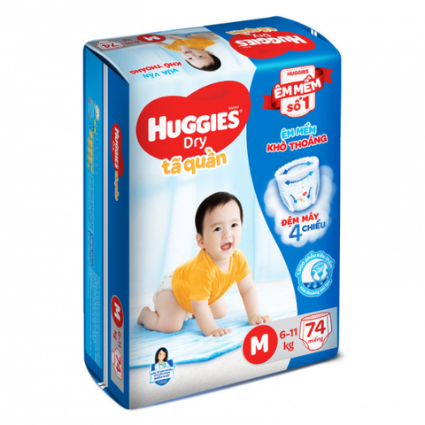  Tã quần Huggies M74 ( 6-11Kg ) 