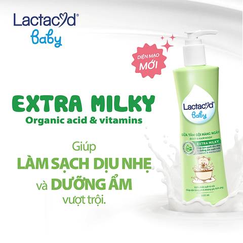  Sữa tắm gội Lactacyd Milky 500ml 