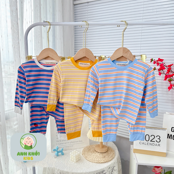  Set 5 bộ dài tay 5 màu Size 80 cho bé trai/bé gái AKFDT03 