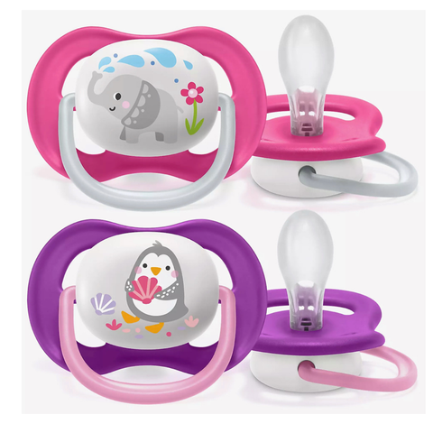  Ty giả Philips Avent thông khí hình thú bé gái 6-18T set đôi 