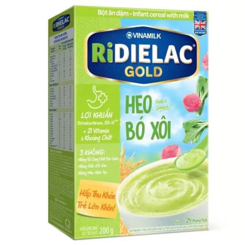  Bột Ăn Dặm Redielac Gold Heo Bó Xôi HG 200g 