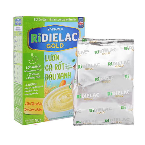  Bột Ăn Dặm Redielac Gold Lươn Cà Rốt Đậu Xanh HG 200g 