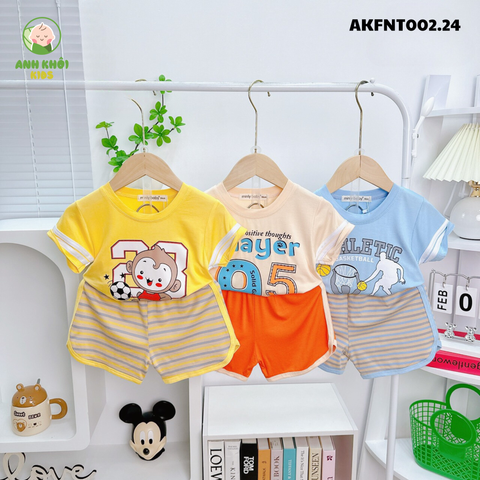  Set 5 bộ ngắn tay AKFNT002.24 5 màu Size 150 