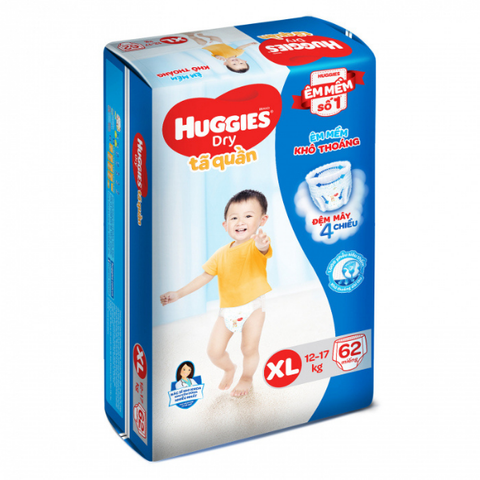  Tã quần Huggies XL62 (12-17Kg) 