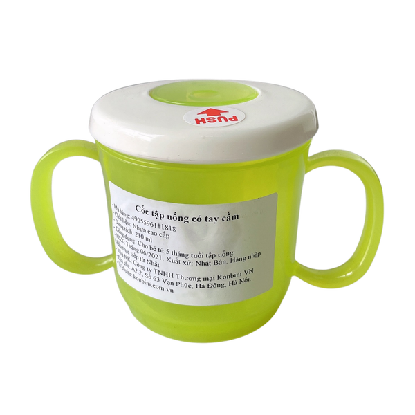  Cốc tập uống có tay cầm màu xanh lá 