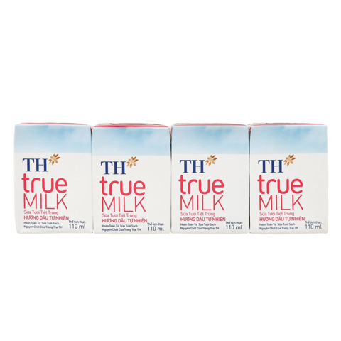  Sữa tươi tiệt trùng TH  TRUEMILK 110ml vị dâu 