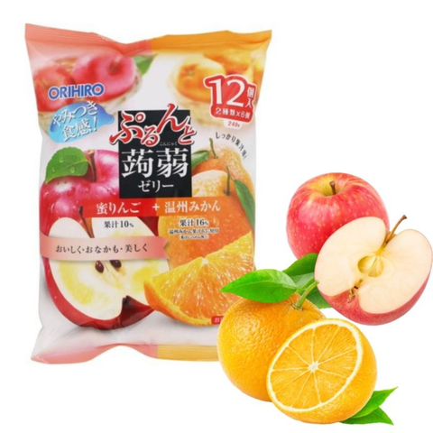  Thạch trái cây Orihiro vị Táo & Cam 240gr 