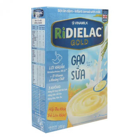  Bột ăn dặm Ridielac Gold Gạo Sữa 200g (6-24 tháng) 