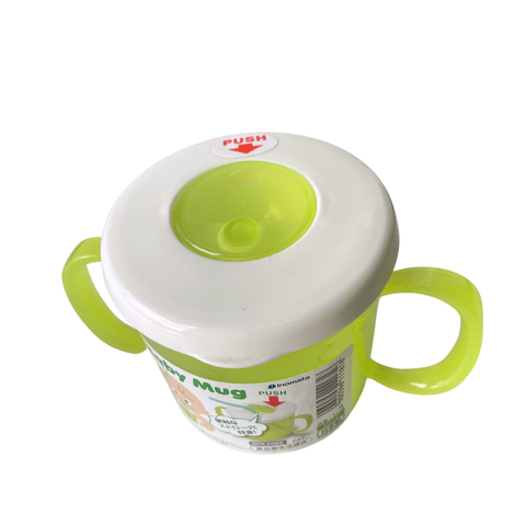  Cốc tập uống có tay cầm màu xanh lá 