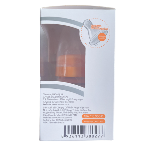  Bình sữa Wesser nhựa PP BPA Free cổ hẹp 60ml 