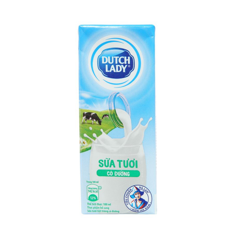  Sữa tươi tiệt trùng Cô Gái Hà Lan có đường (Dutch Lady) 180ml 