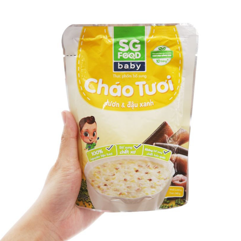  Cháo tươi SG Food Baby Lươn Đậu Xanh 240g 