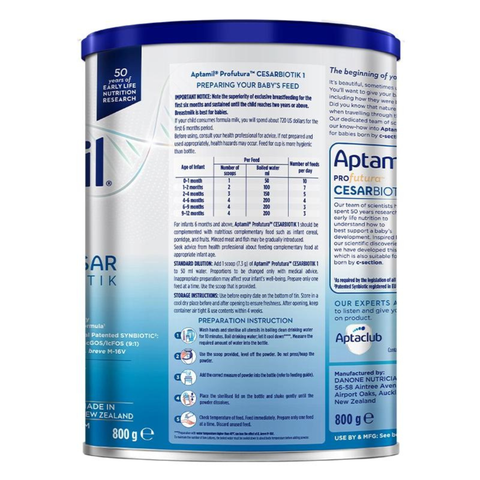  Sữa bột Aptamil Profutura Cesarbiotik số 1 800g (0 – 12 tháng) 