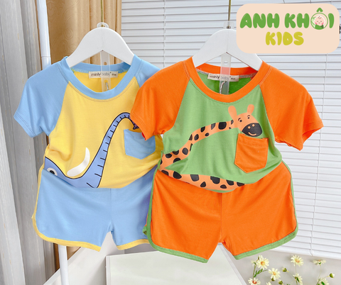  Set 5 bộ ngắn tay AKFNT02 Size 160 cho bé trai/gái 