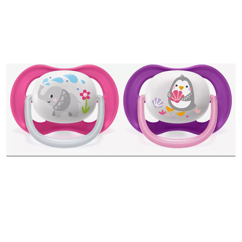  Ty giả Philips Avent thông khí hình thú bé gái 6-18T set đôi 