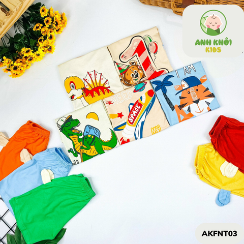  Set 5 bộ ngắn tay AKFNT03 5 màu Size 120 