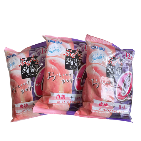  Thạch trái cây Orihiro vị Đào & Nho tím 120gr 