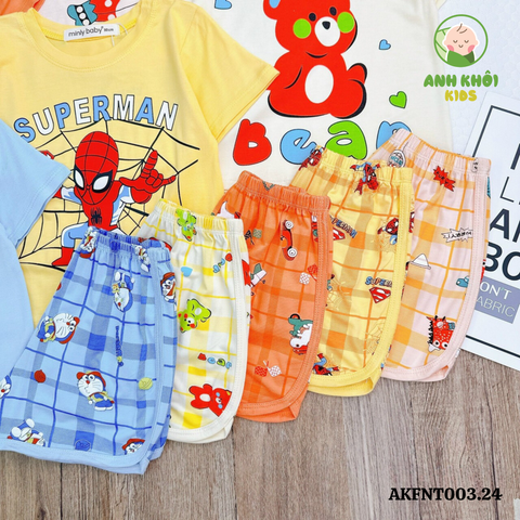  Set 5 bộ ngắn tay AKFNT003.24 5 màu Size 130 