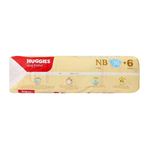  Tã dán Huggies Skin Perfect size NB 70 + 6 miếng (Dưới 5 kg) - Mẫu mới 