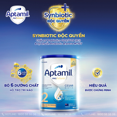  Sữa bột Aptamil Profutura Cesarbiotik 2 800g (12-24 tháng) 