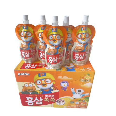  Nước Hồng Sâm Trái Cây Paldo Pororo Hàn Quốc vị Cam 