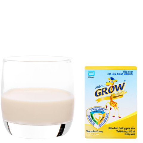  Sữa nước Abbott Grow Gold hương vani 110ml (2-6 tuổi) 