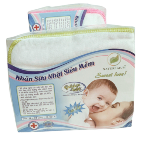  Khăn sữa Nhật siêu mềm 4 lớp cao cấp cho bé sơ sinh 