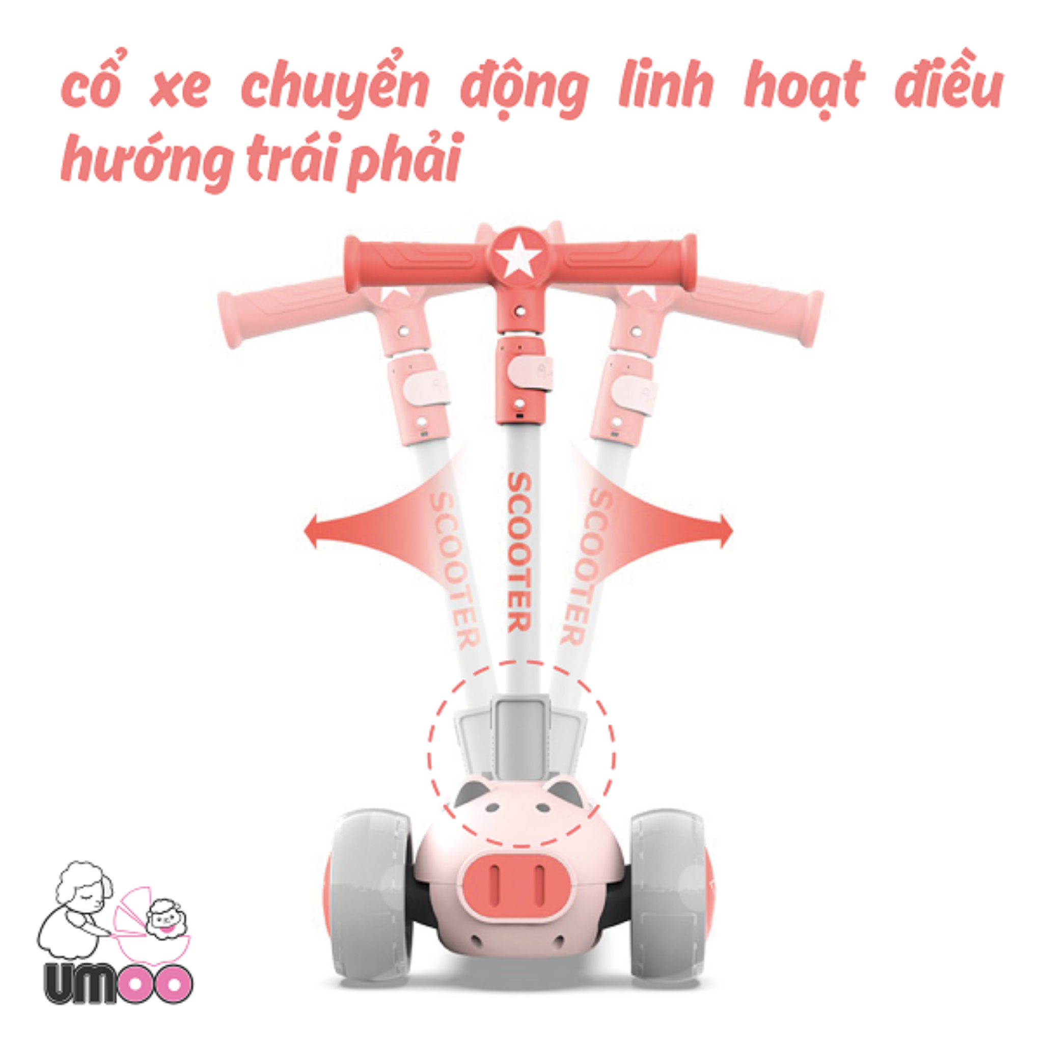  Xe Scooter Umoo con heo 