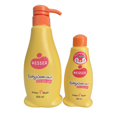  Sữa tắm gội em bé Wesser Hương Hổ Phách 
