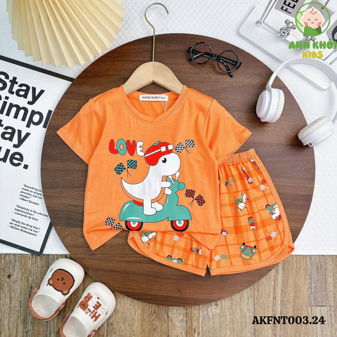  Set 5 bộ ngắn tay AKFNT003.24 5 màu Size 130 