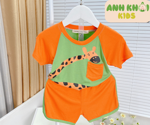  Set 5 bộ ngắn tay AKFNT02 5 màu Size 80 