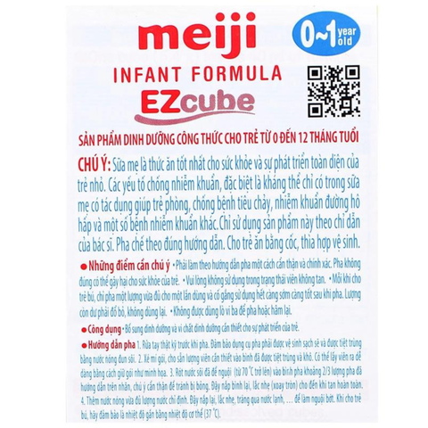  Sữa bột dạng thanh Meiji Infant Formula Ezcube 540g cho bé 0 - 12 tháng ( Mẫu mới) 