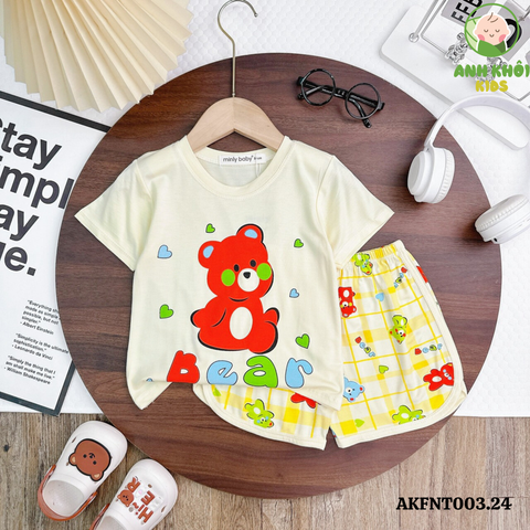  Set 5 bộ ngắn tay AKFNT003.24 5 màu Size 130 