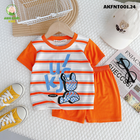  Set 5 bộ ngắn tay AKFNT001.24 5 màu Size 100 