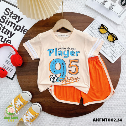  Set 5 bộ ngắn tay AKFNT002.24 5 màu Size 160 