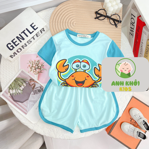  Set 5 bộ ngắn tay 5 màu Size 110 cho bé trai/bé gái AKFNT05 